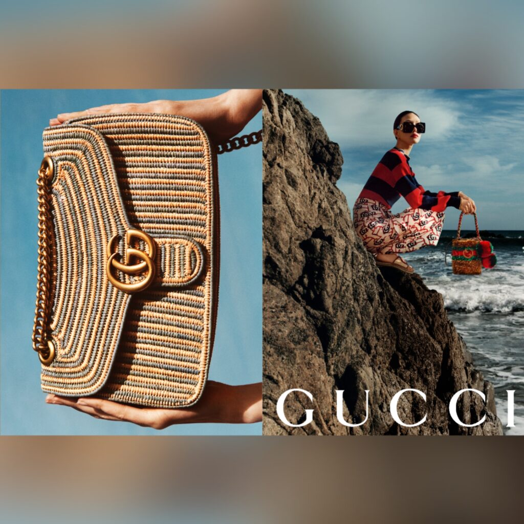 Gucci summer campaign for both men and women with accessories and handbags via 360 MAGAZINE.