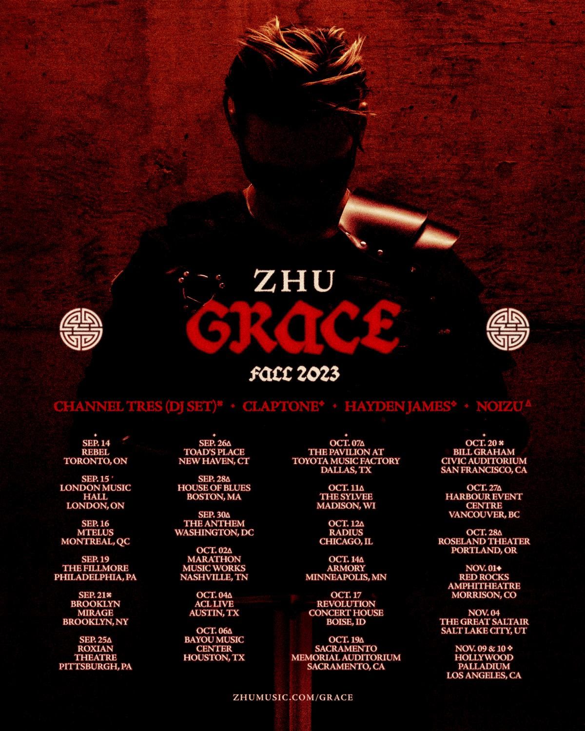 GRAMMY-nominated artist ZHU announces his North American headline tour, The Grace Tour via 360 Magazine.