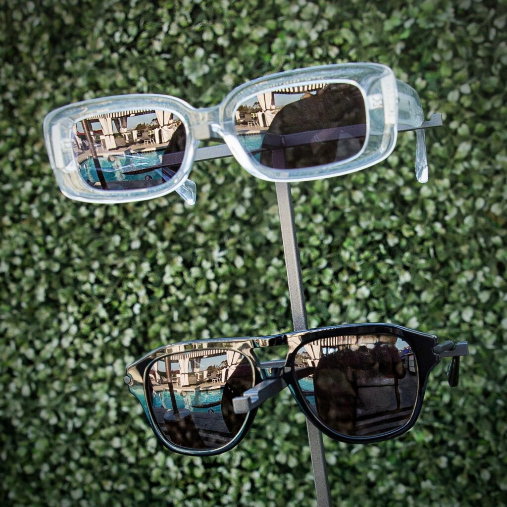 Allsaints eyewear at Caliwater Cactus Water event in Los Angeles via 360 MAGAZINE.