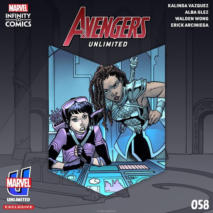 Example of Marvel Avengers comic cover unlimited