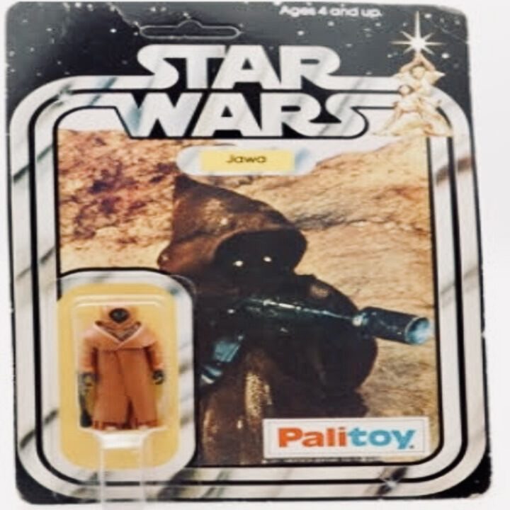 Image of Star Wars toy. Old fashioned Palitoy selling for large sum of money.