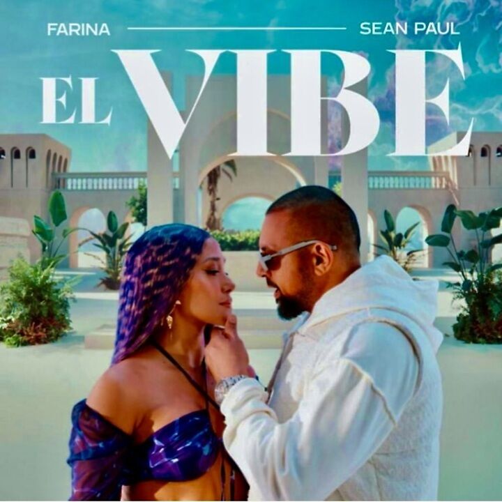 New poster for new Sean Paul music where he collaborates with a woman named Farina to make music.