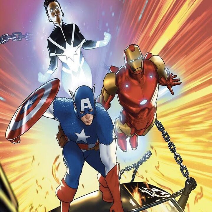 Action heroes all together assembling to unite