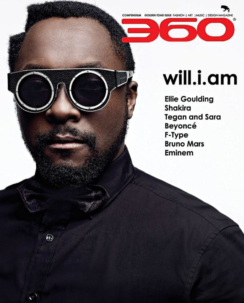 In 2014, Will.i.am covers the compendium of 360 MAGAZINE now avail