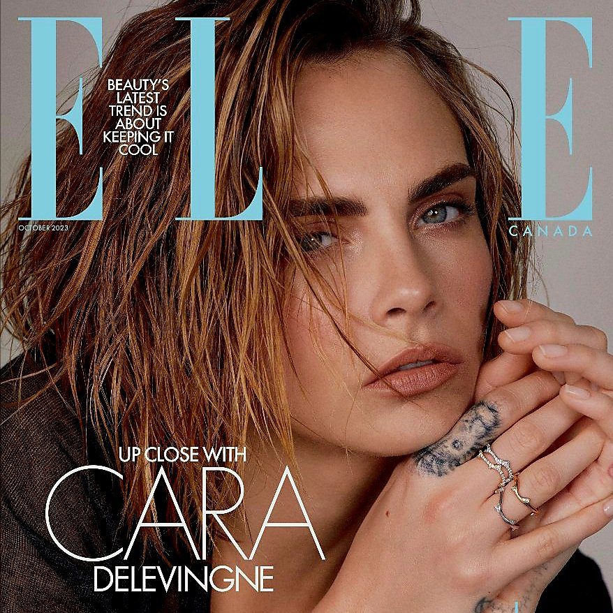 Cara Delevingne covers Elle Canada via 360 MAGAZINE.