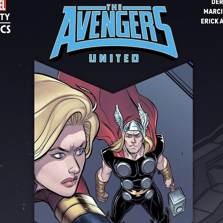 Cover of Avengers United infinity comic. Kicks off 25 chapter comic.