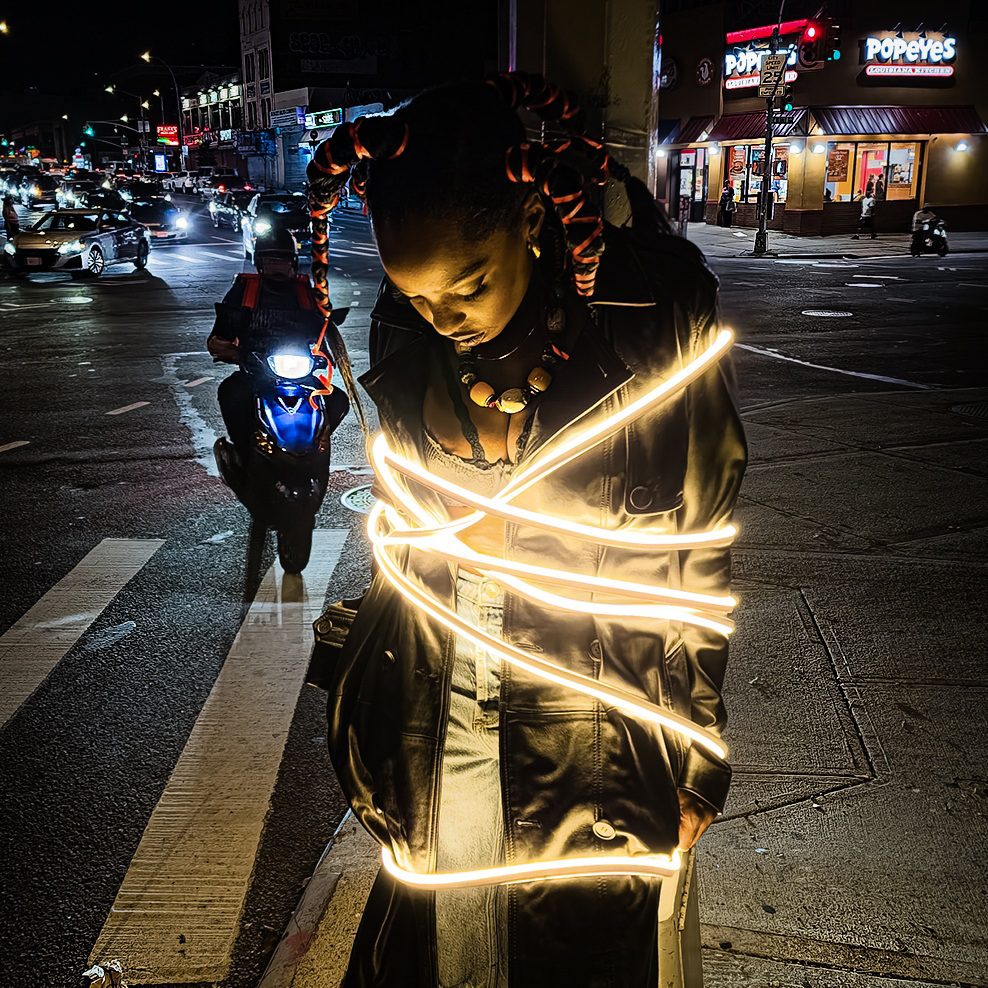 Recording artist LaJune is tied up in the Bronx by celebrity photographer Vaughn Lowery for Miami Art Basel lineup feature for 360 MAGAZINE.