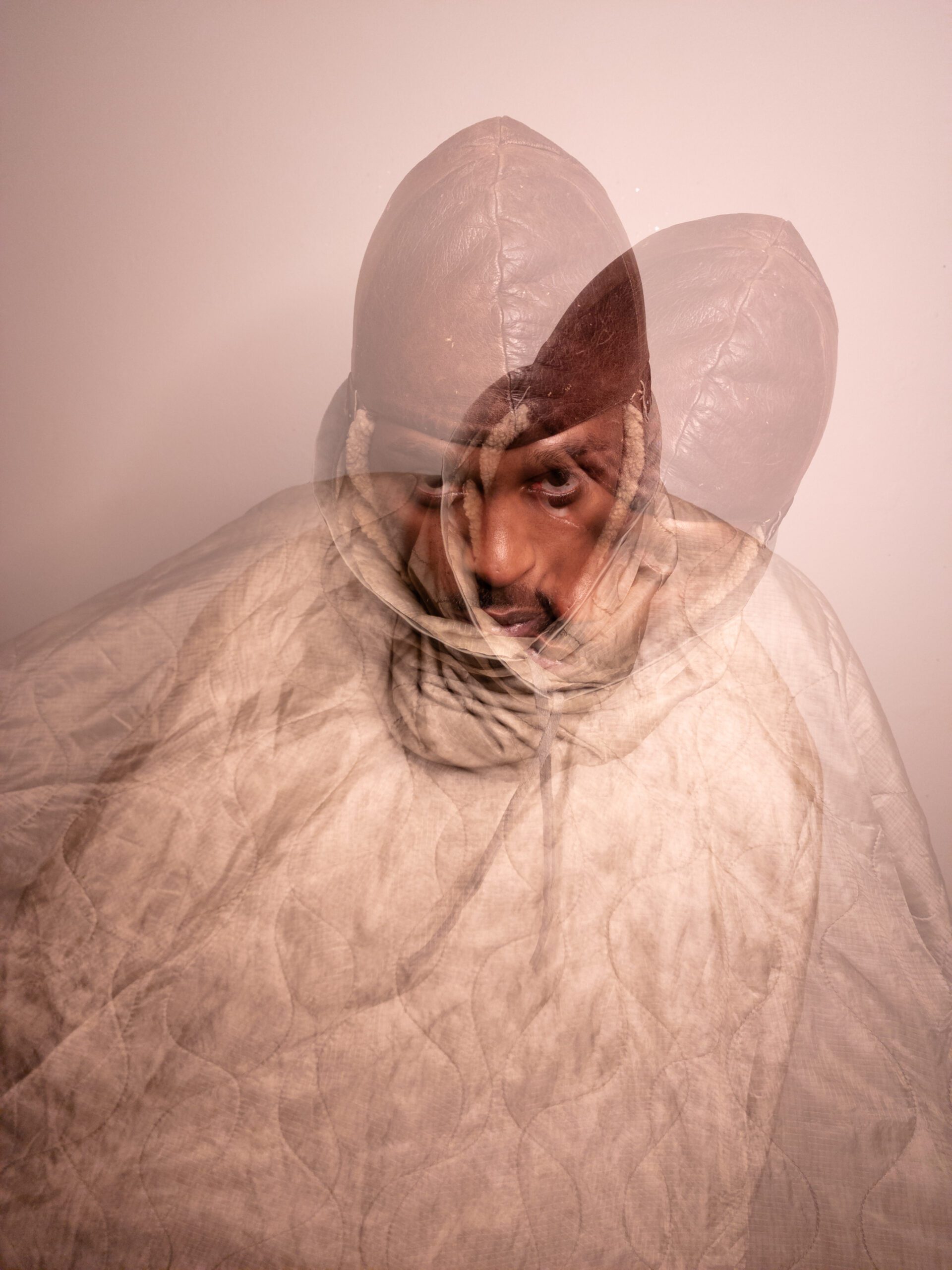 Creative Armon Hayes wears Navajo art brand 4kinship captured by celebrity photographer Vaughn Lowery for 360 MAGAZINE at the Bronx Bodega 4470.