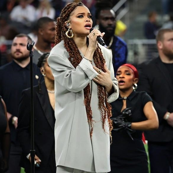 Super bowl f Andra Day via 360 MAGAZINE.