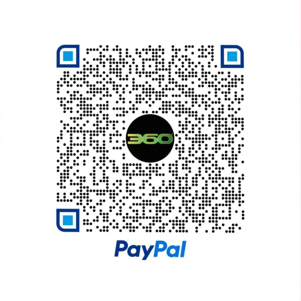 360 MAGAZINE PAYPAL QR CODE.