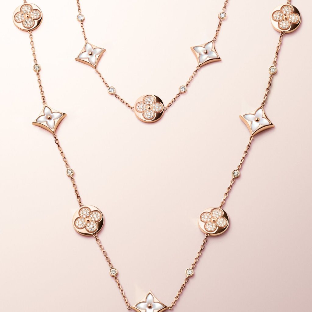 Louis Vuitton cherry blossom jewelry via 360 MAGAZINE.