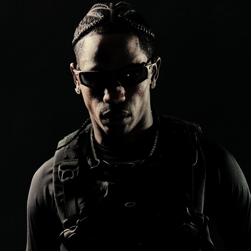 Travis Scott and Oakley collaboration via 360 MAGAZINE.