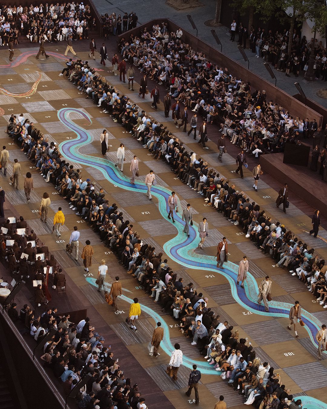 Beyoncé + Jay-Z at Pharrell Williams Louis Vuitton Spring-Summer 2026 Show via Vaughn Lowery's 360 MAGAZINE.
