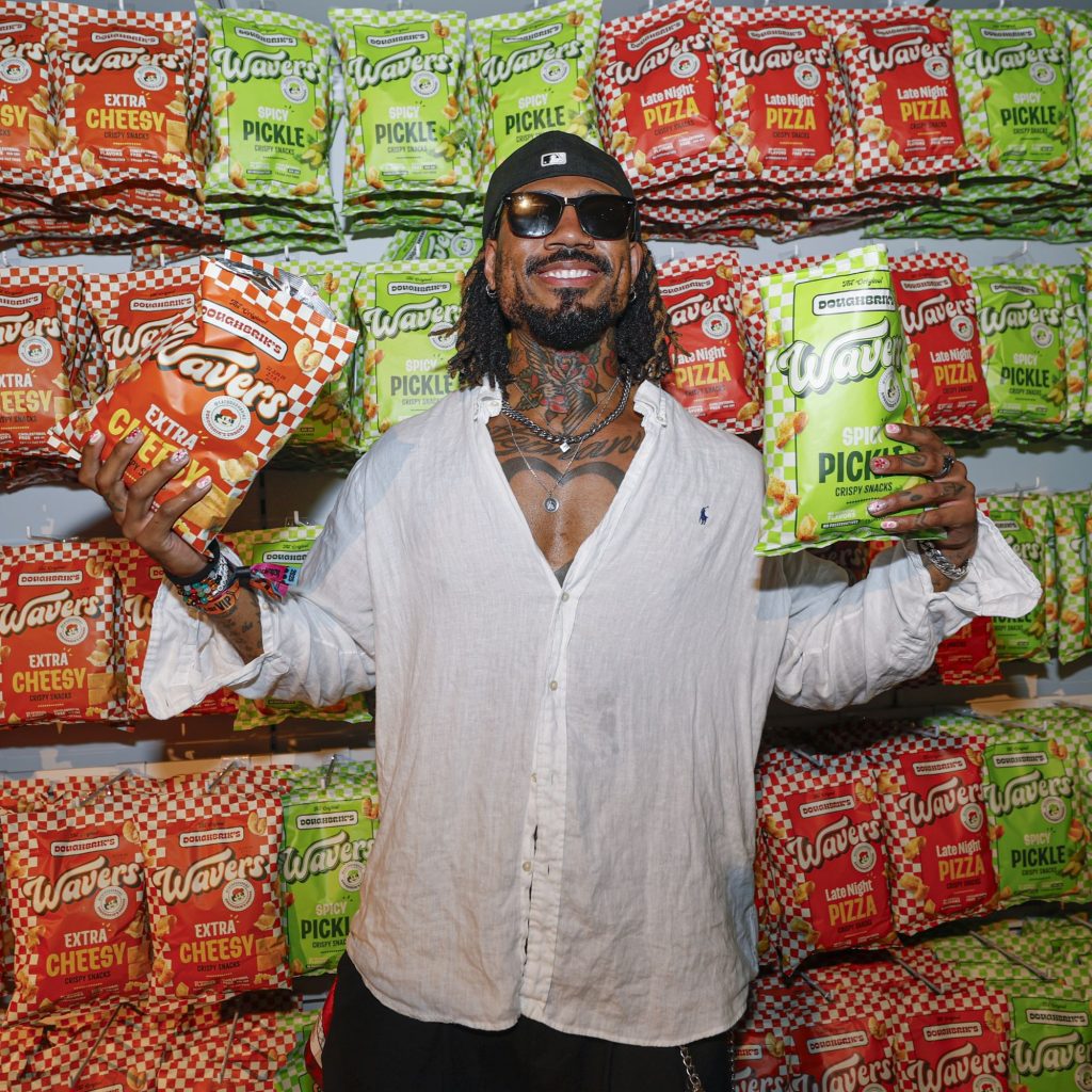 David Dobrik hosts Lollapalooza afterparty in celebration of the nationwide launch of Wavers, his pizza-inspired snack, at IT’SUGAR’s flagship store in Chicago, where he jumped in the DJ booth with DJ Nate Wyatt for an impromptu guest spin via 360 MAGAZINE.