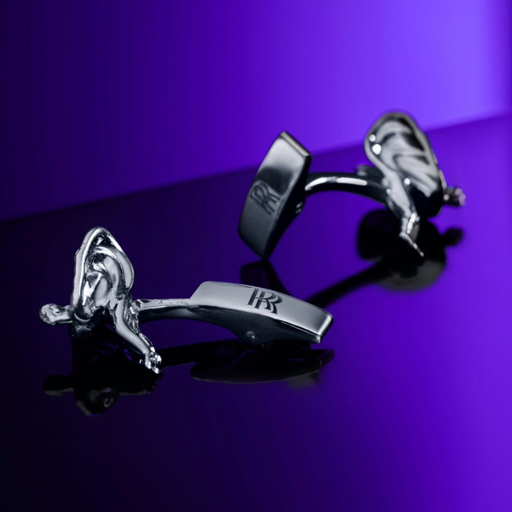 Rolls-Royce Spirit of Ecstasy Cufflinks via 360 MAGAZINE. 