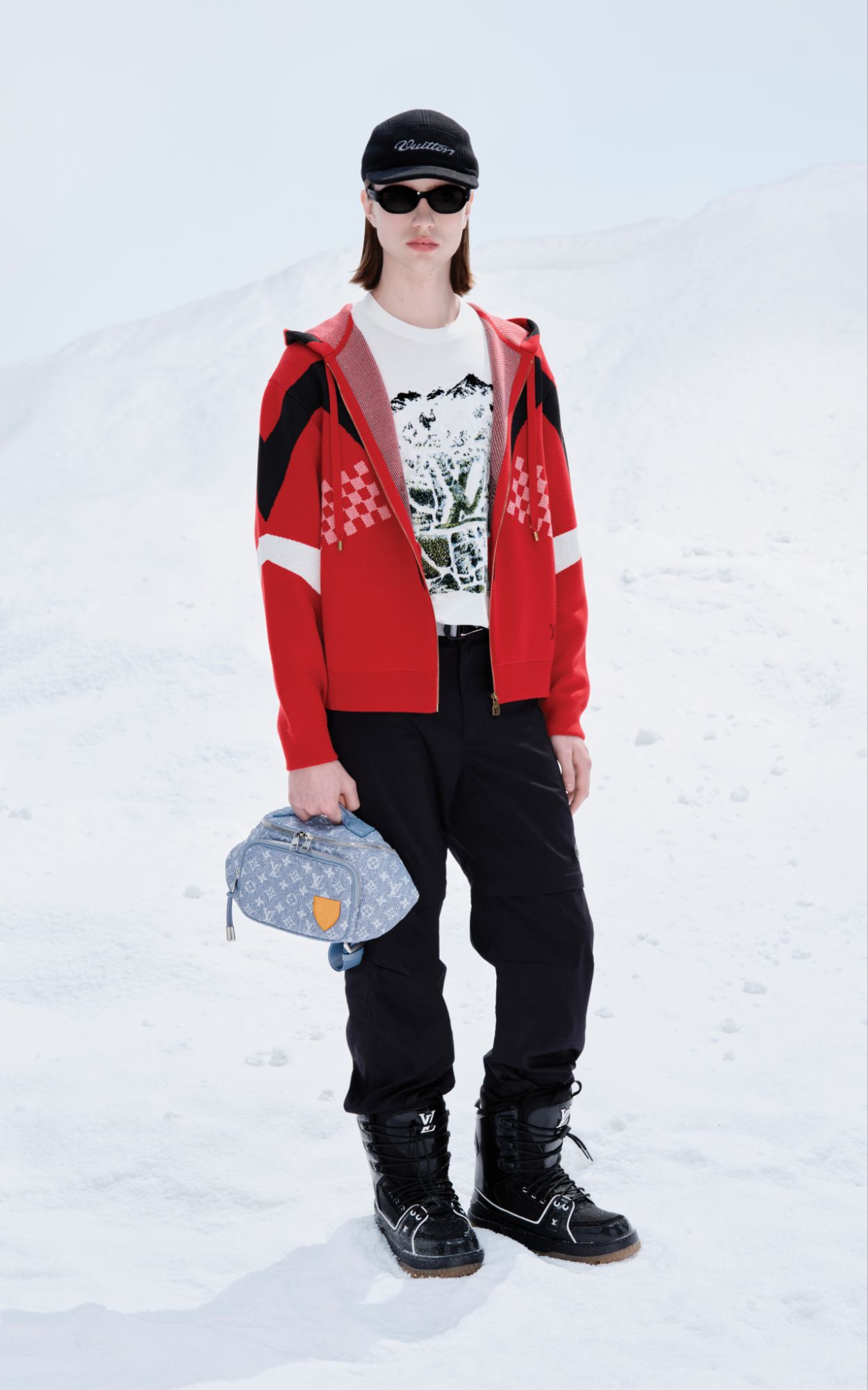 2026 LOUIS VUITTON MEN'S SKI COLLECTION BY PHARRELL WILLIAMS via Vaughn Lowery + 360 MAGAZINE. 