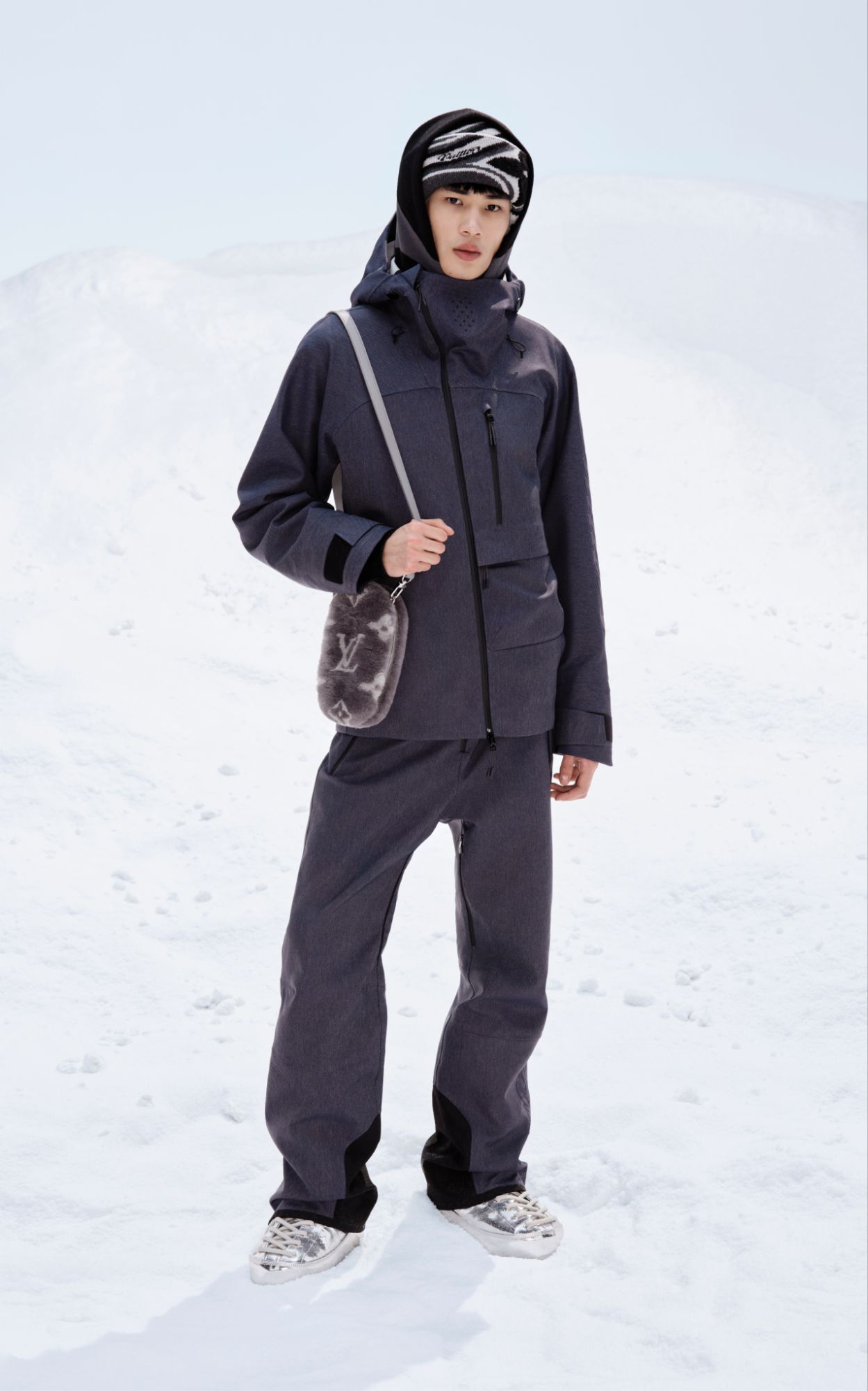 2026 LOUIS VUITTON MEN'S SKI COLLECTION BY PHARRELL WILLIAMS via Vaughn Lowery + 360 MAGAZINE. 
