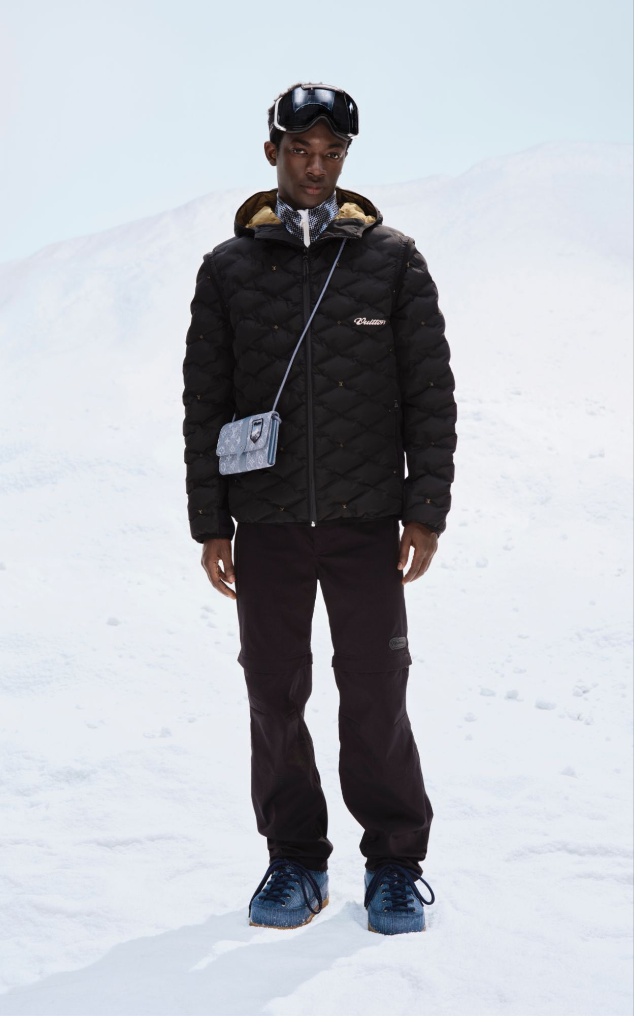 2026 LOUIS VUITTON MEN'S SKI COLLECTION BY PHARRELL WILLIAMS via Vaughn Lowery + 360 MAGAZINE. 