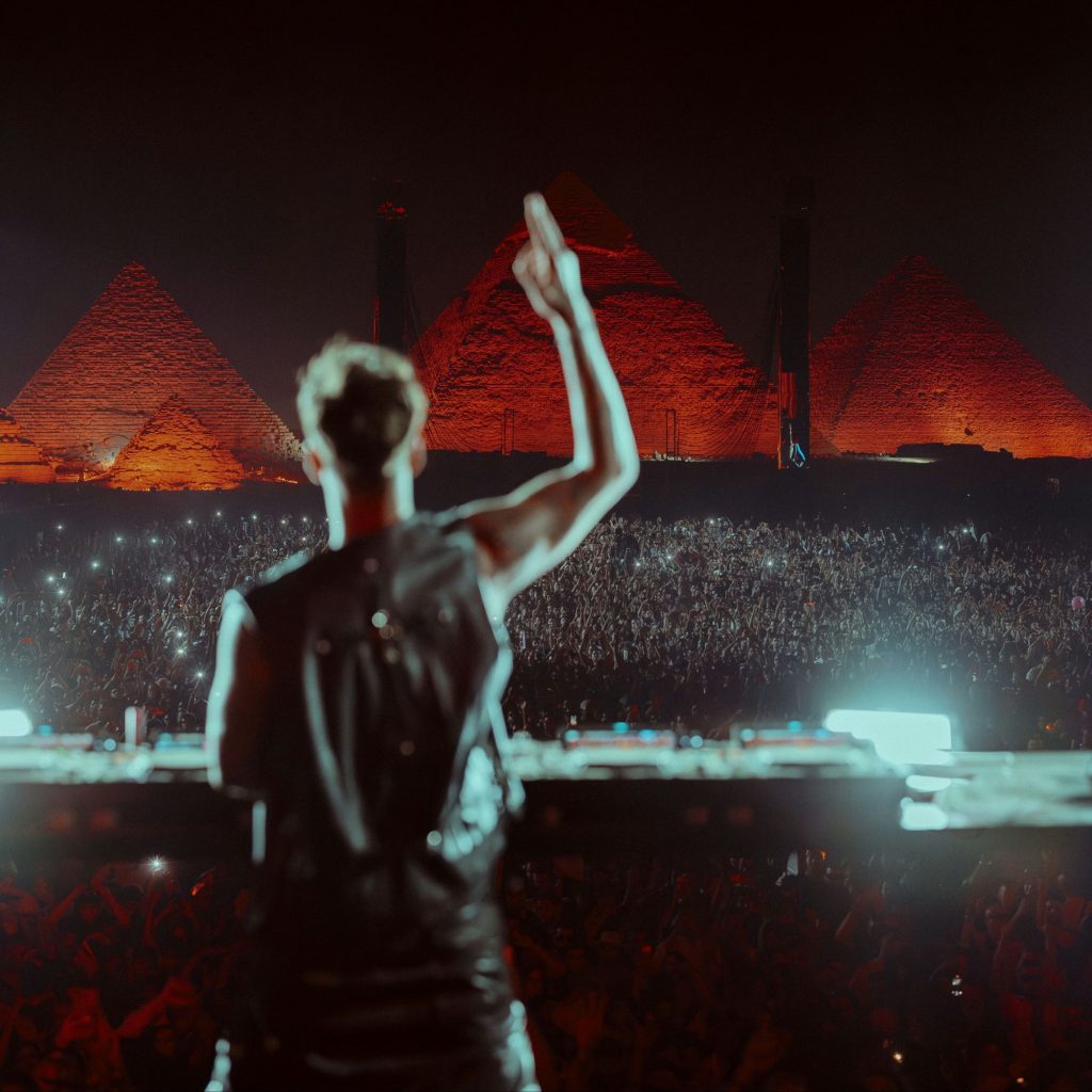 ANYMA PERFORMS HISTORIC DOUBLE SET AT EGYPT’S GREAT PYRAMIDS OF GIZA via Vaughn Lowery + 360 MAGAZINE.
