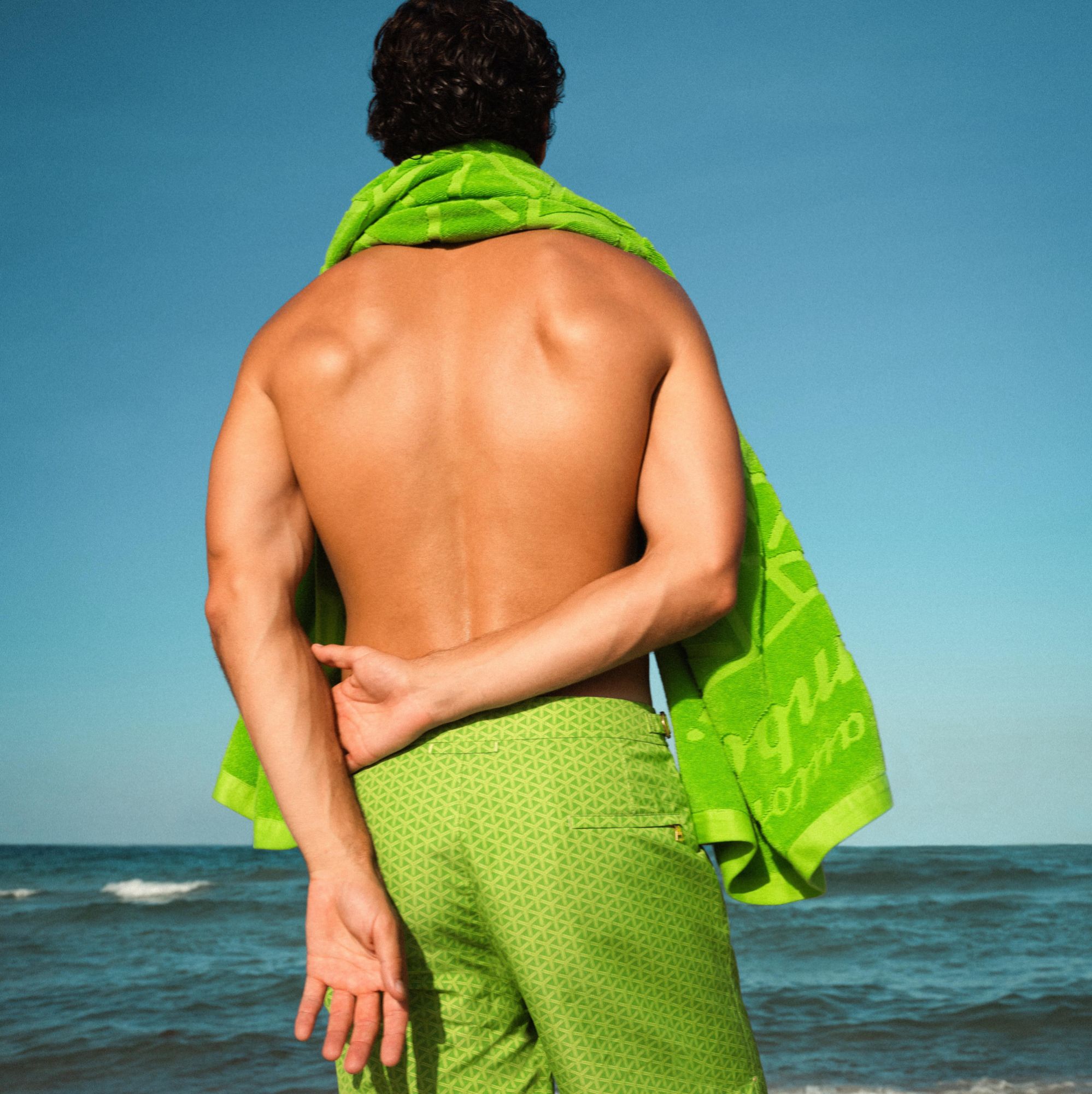 Automobili Lamborghini and Orlebar Brown release a luxury beachwear collection via Vaughn Lowery + 360 MAGAZINE.