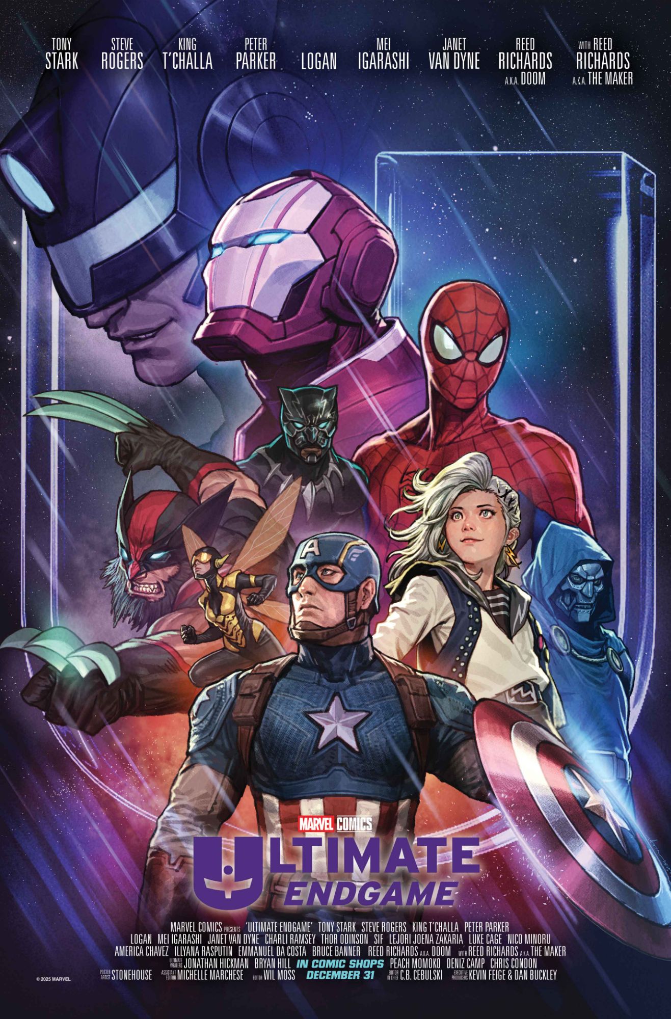 Marvel Ultimate Endgame cover via Vaughn Lowery + 360 MAGAZINE.
