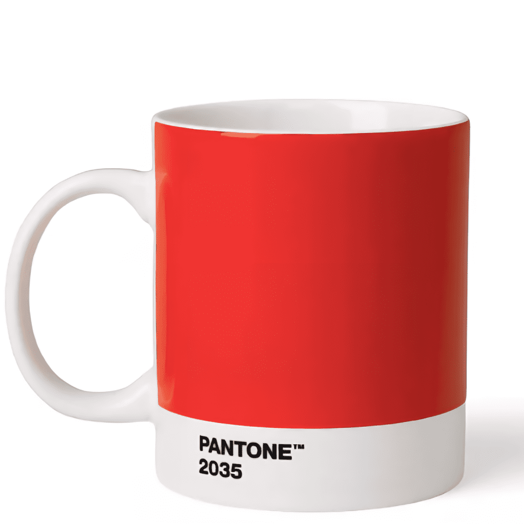 The Pantone Mug in Red 2035 by Copenhagen Design via 360 MAGAZINE.