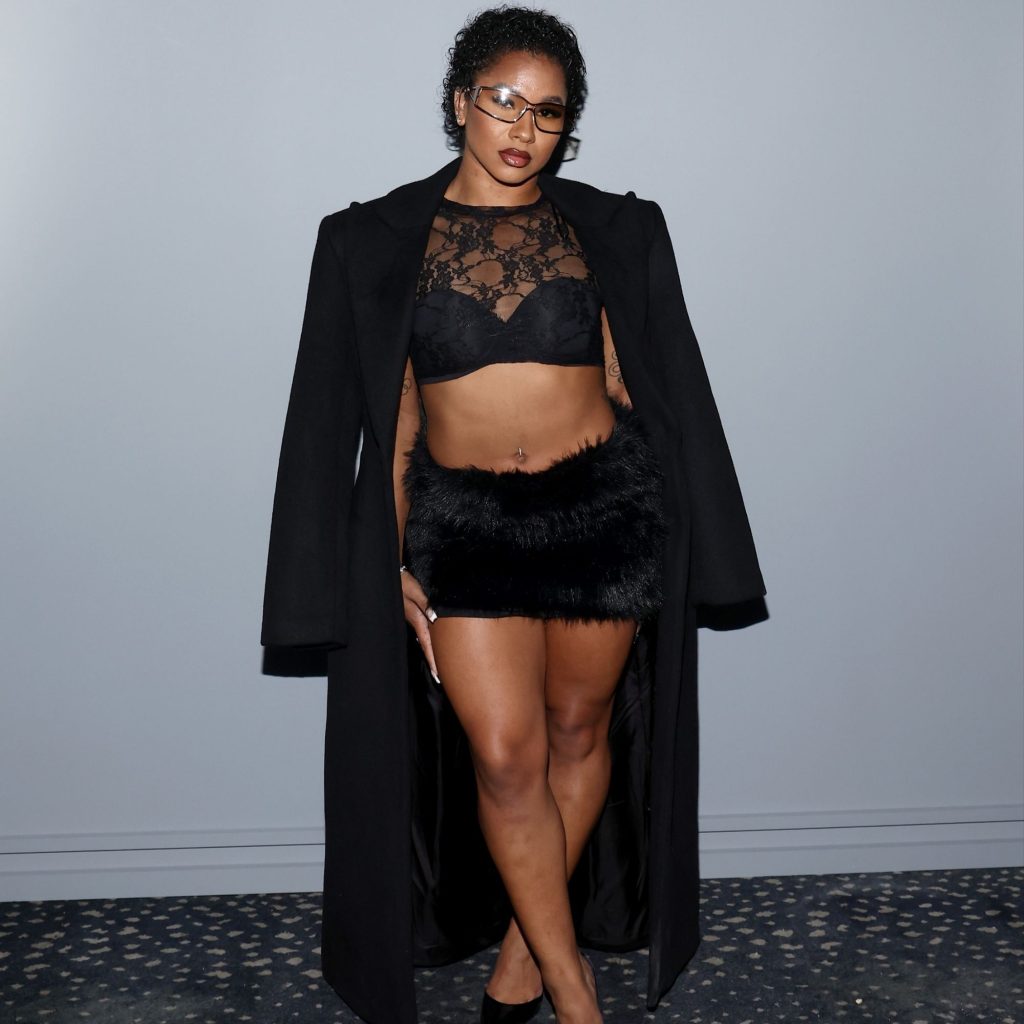 Jordan Chiles attends the Normani by Shein fashion label launch via 360 MAGAZINE.