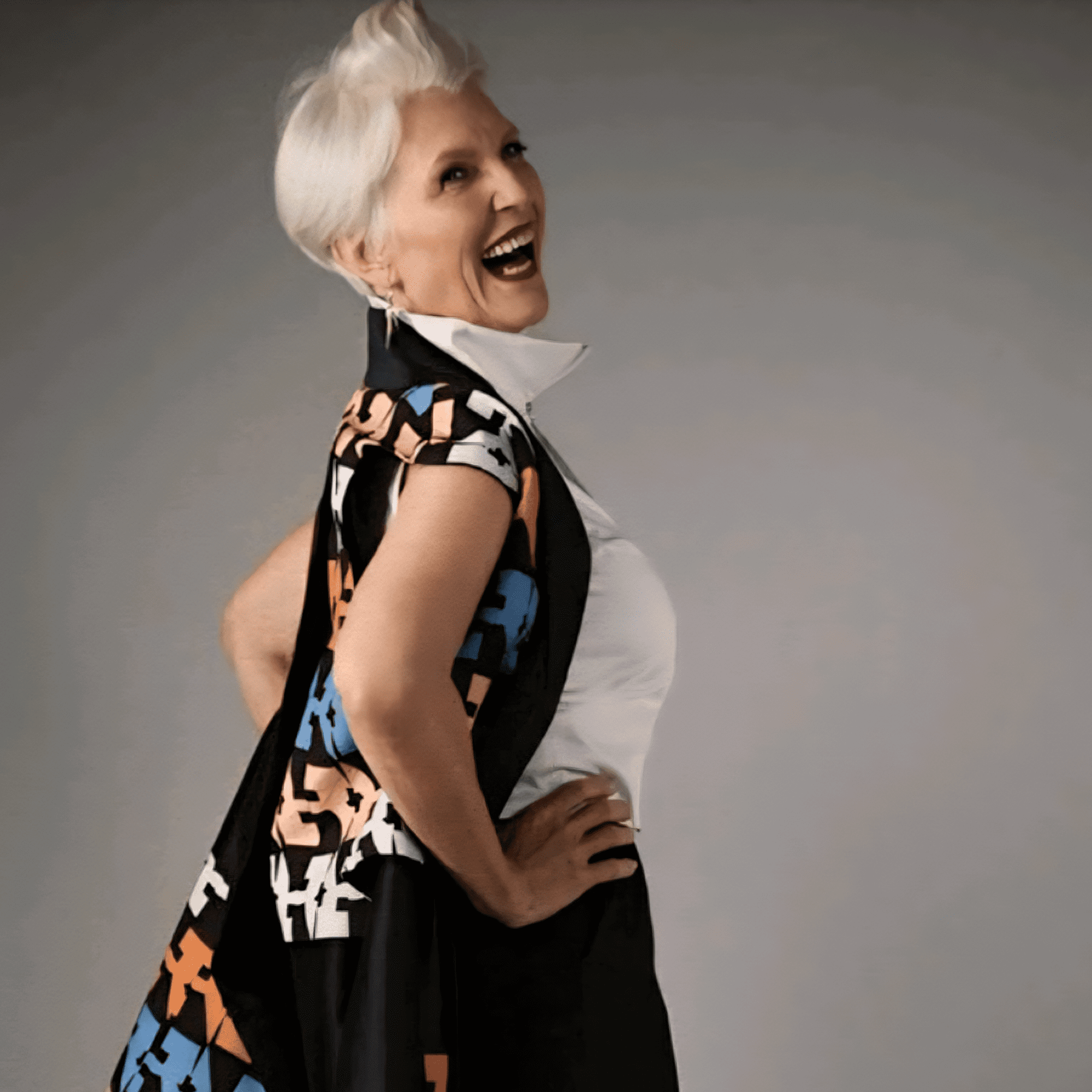 Senior super model Maye Musk via 360 MAGAZINE.