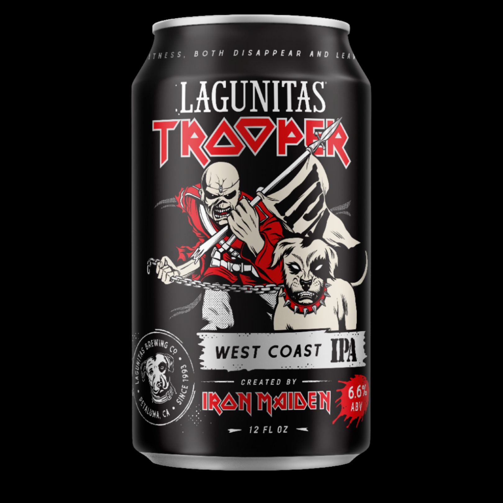 Lagunitas Trooper Beer and Iron Maiden IPA Beer can collaboration via 360 MAGAZINE.