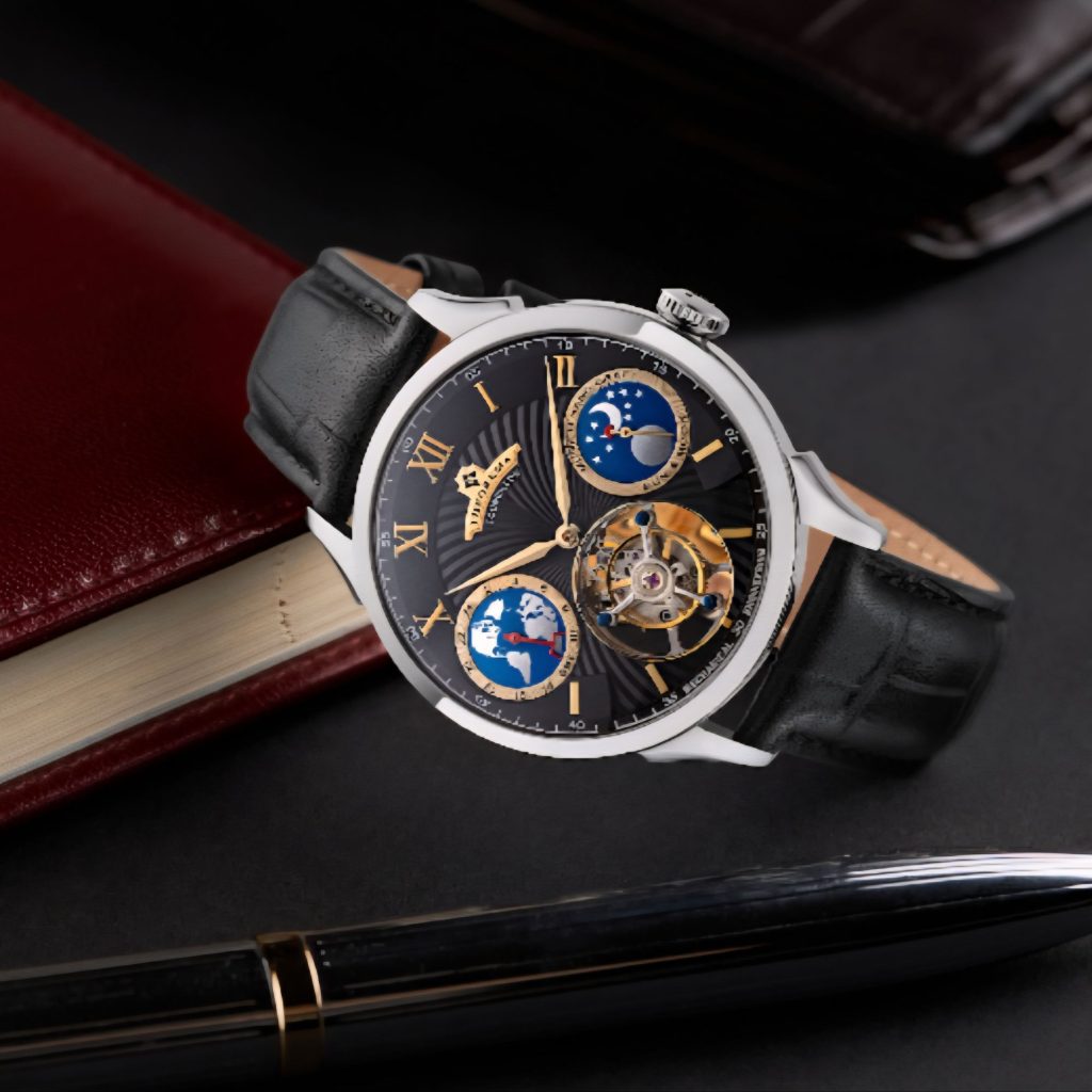 Tufina Theorema Lugano Tourbillon GM-904-2 - Limited edition GMT automatic tourbillon for men.