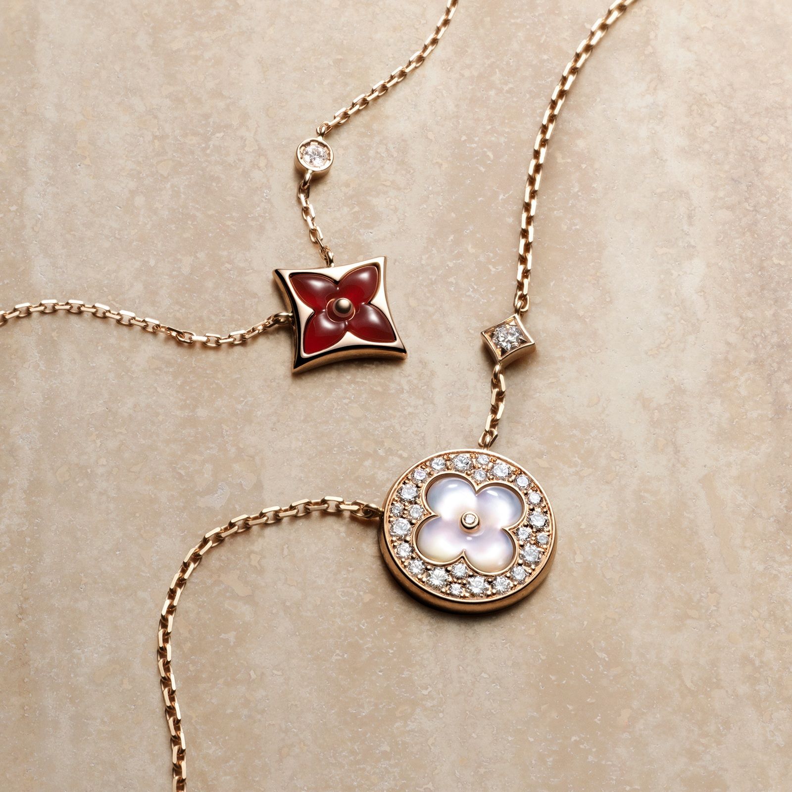 Louis Vuitton's Iconic Color Blossom Fine Jewelry Collection via 360 MAGAZINE. 