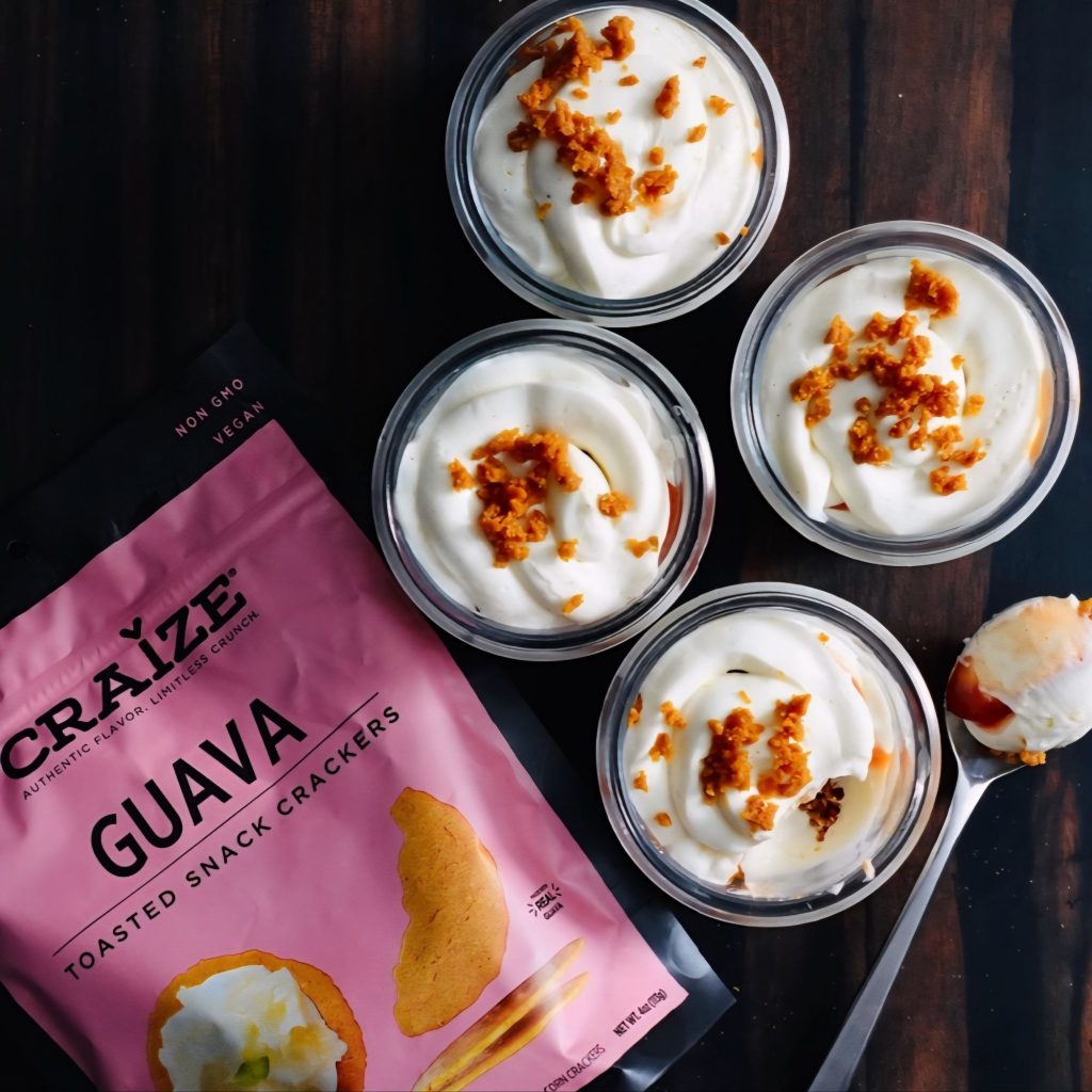 Lemon and Guava Cheesecake Jars with Craize Crumble via 360 MAGAZINE. 