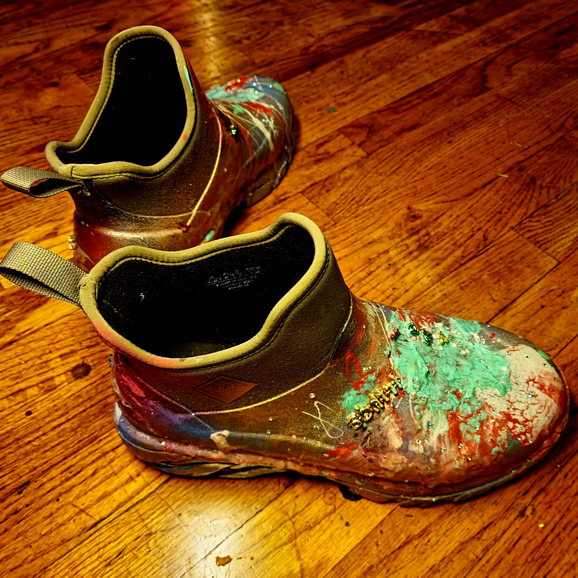 Art rain boots by Vaughn Lowery via 360 MAGAZINE.