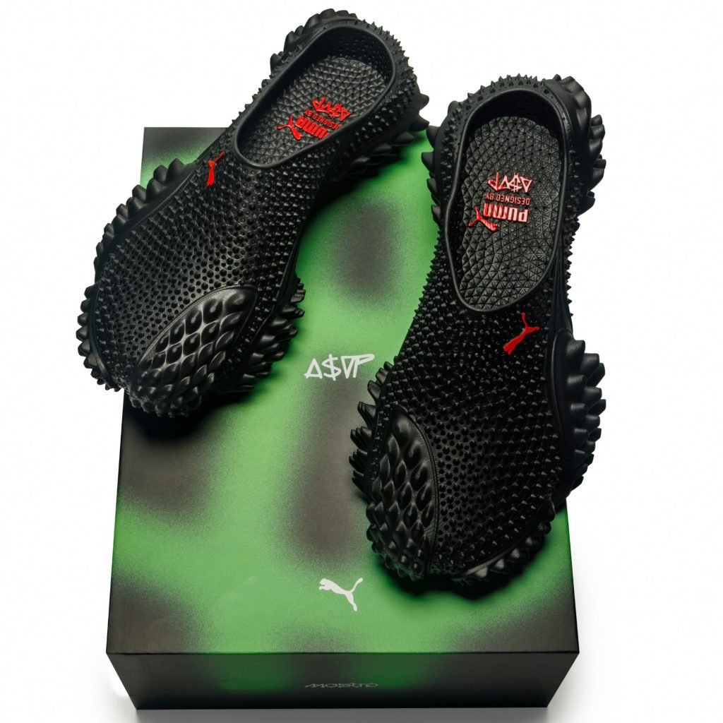 A$AP Rocky × PUMA Mostro 3.D Mule via 360 MAGAZINE.