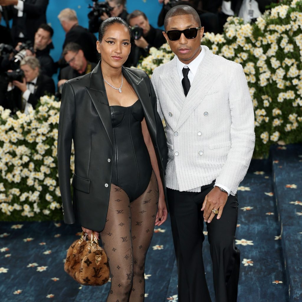 Louis Vuitton's LV Heritage Sunglasses line Pharrell Williams at Met Gala via 360 MAGAZINE.