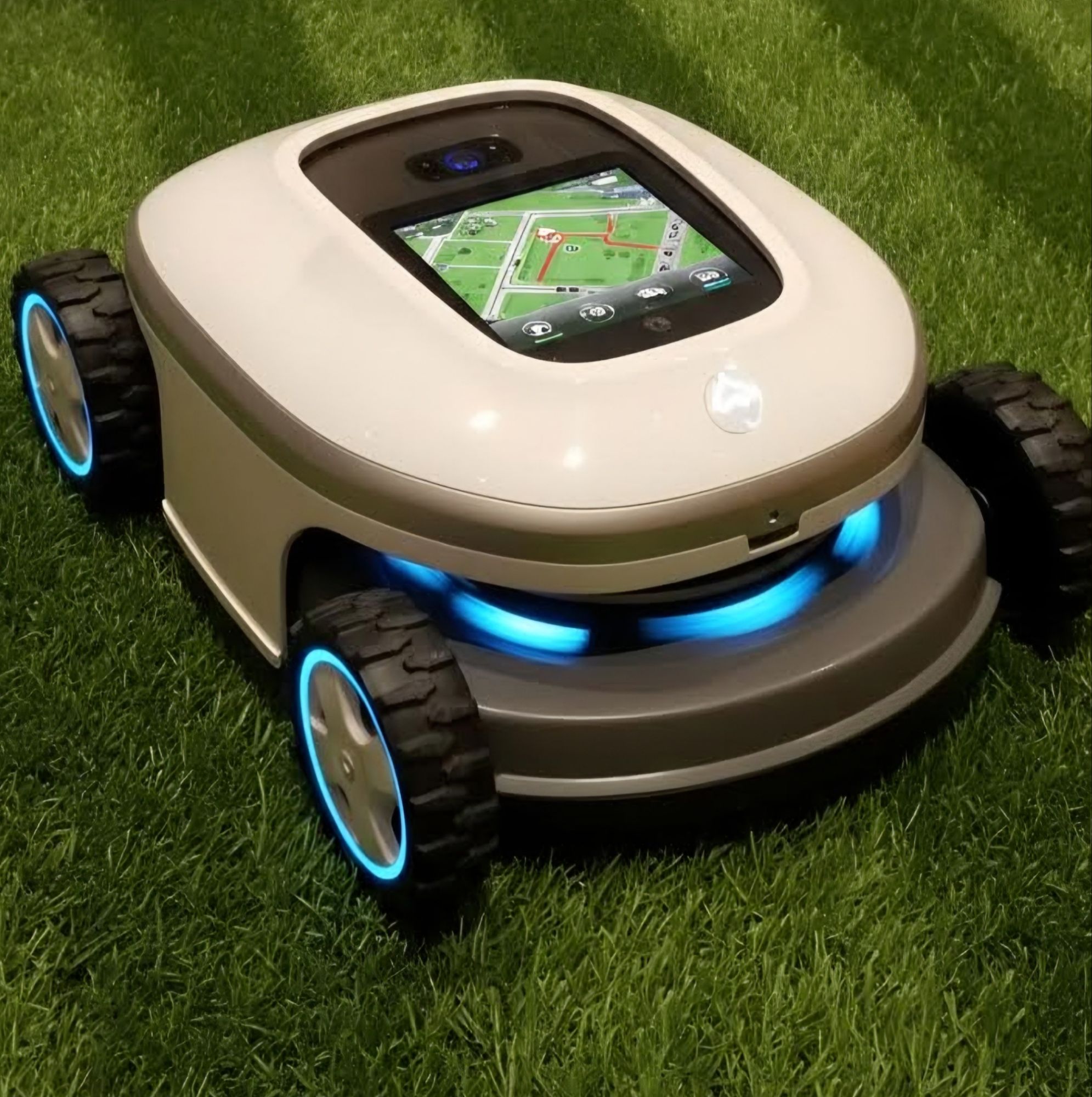 Robot lawnmower article via 360 MAGAZINE.