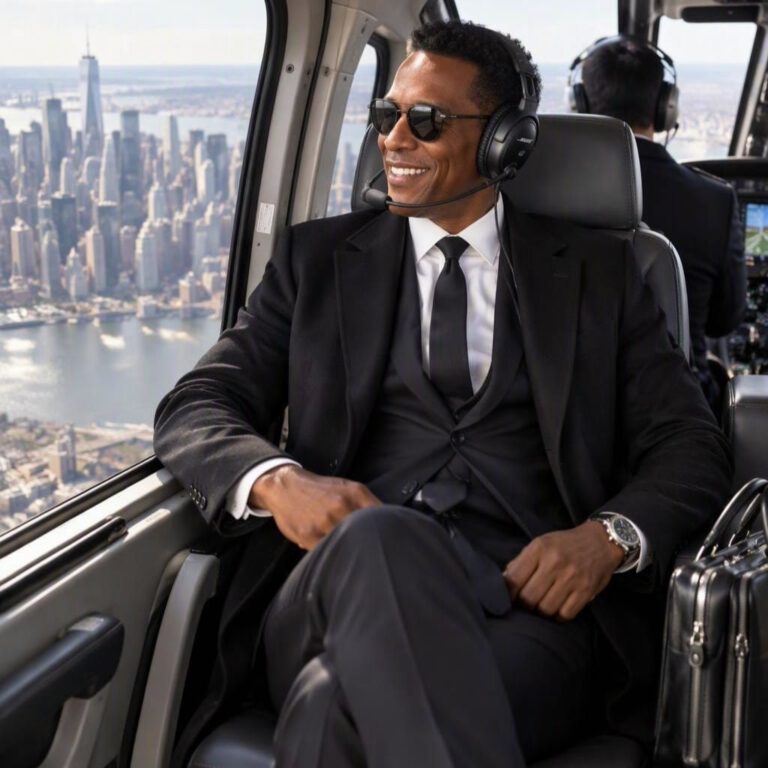 Celebrity business travel in Los Angeles, Miami, Chicago and New York City in a helicopter via 360 MAGAZINE.
